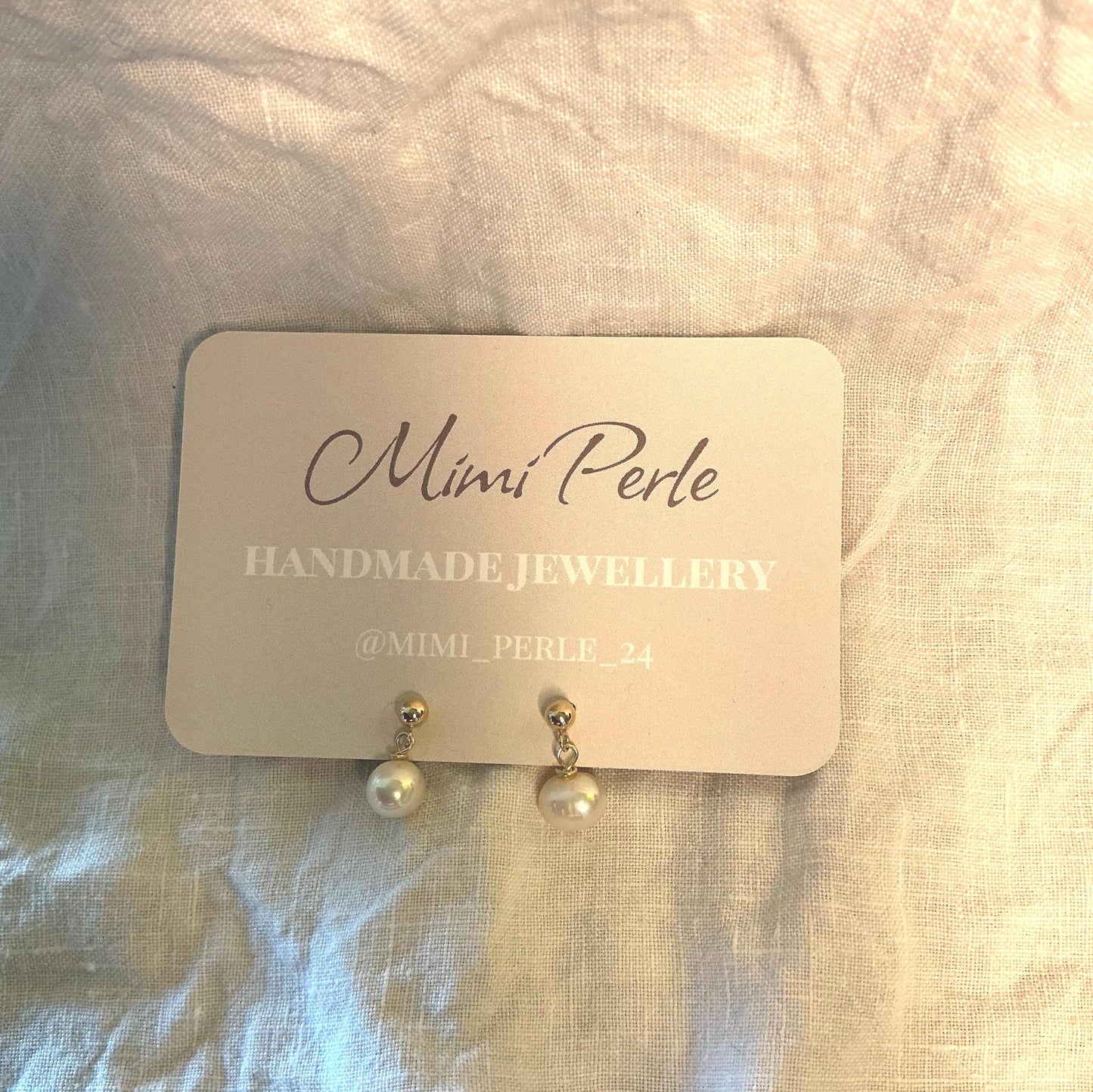 14K Gold Filled Hallmarked Stud Freshwater Pearl Earrings