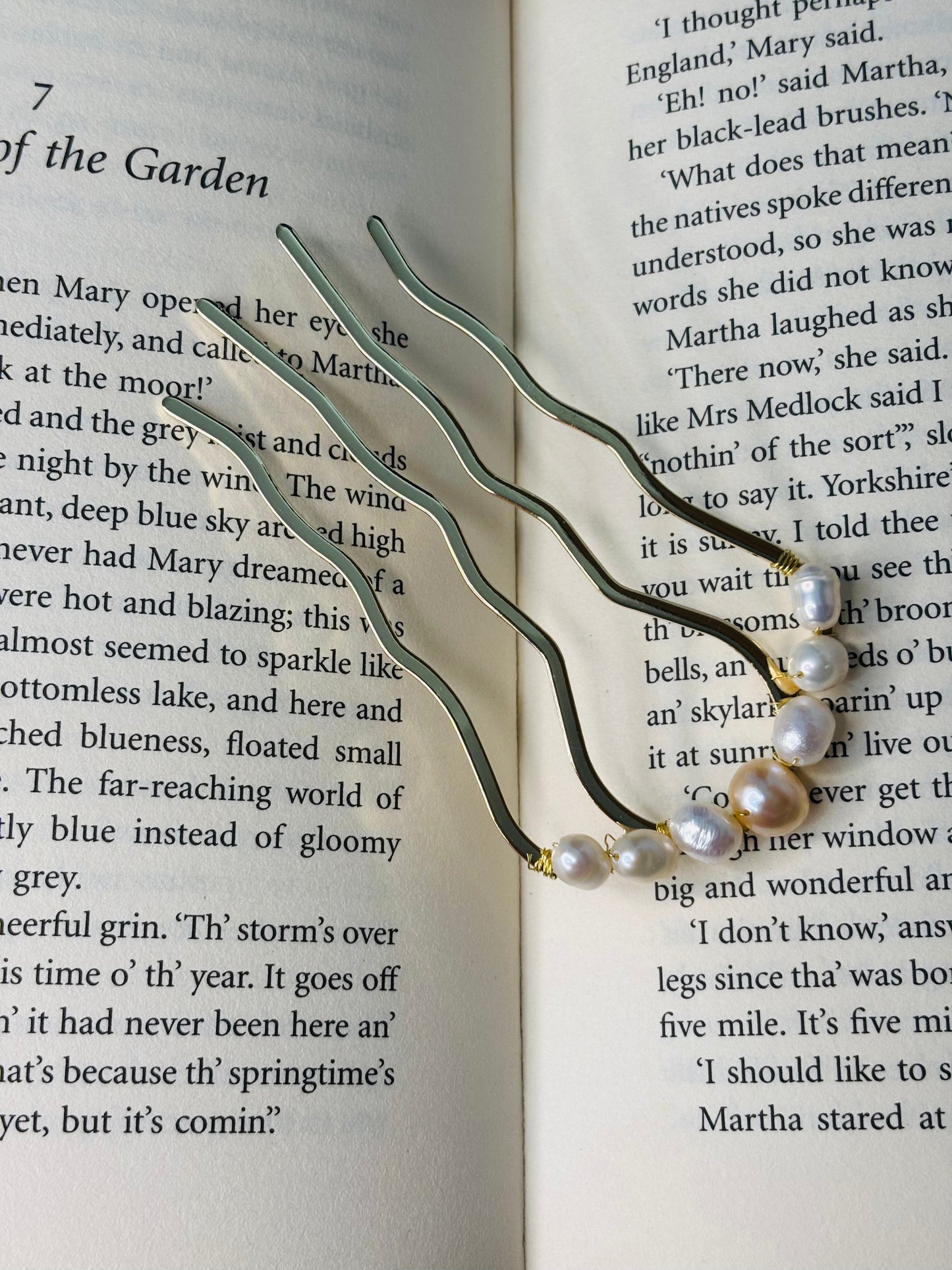 Large Freshwater Pearl French Hair Pin- elegant French style hair